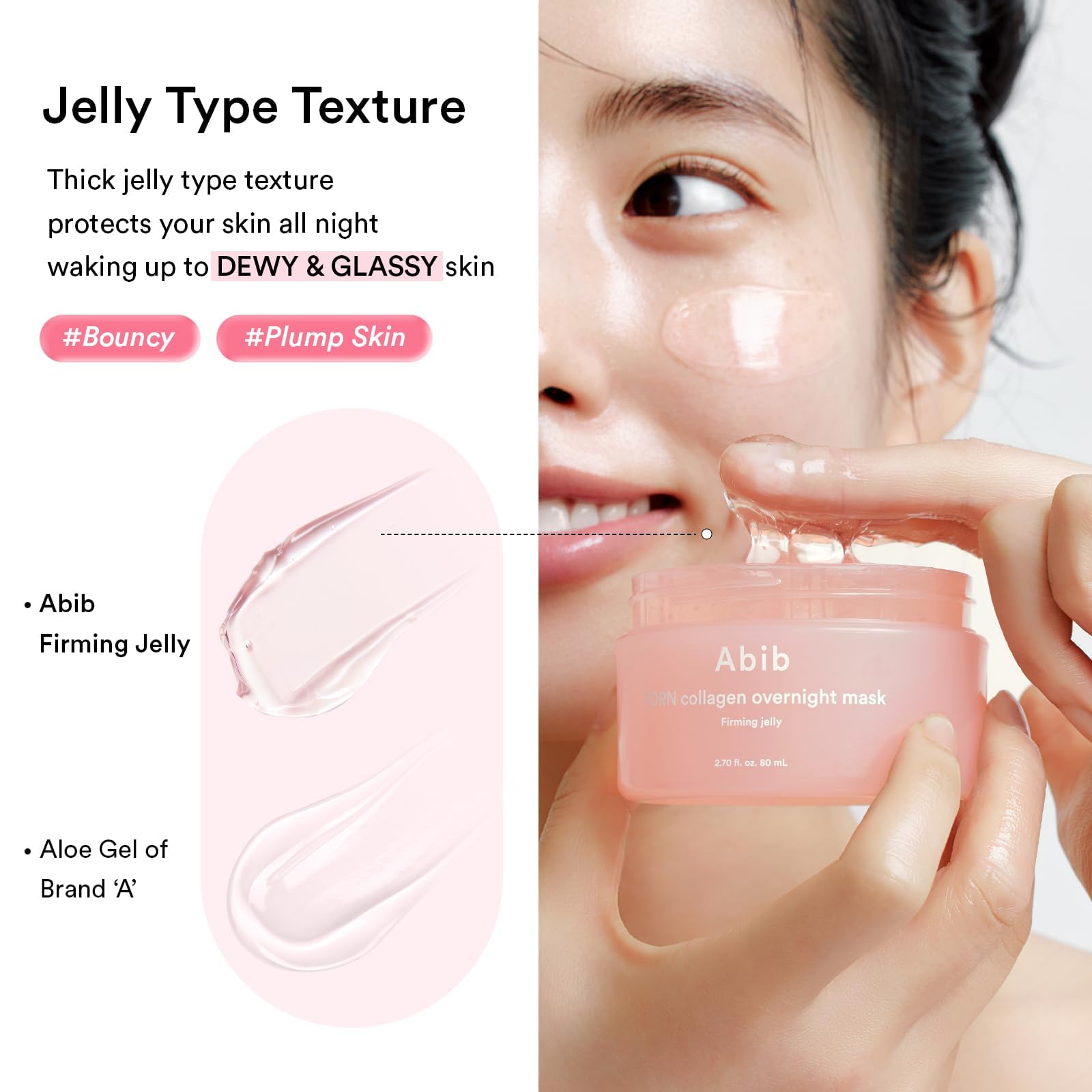 Abib PDRN Collagen Overnight Mask jar neck with brand labeling