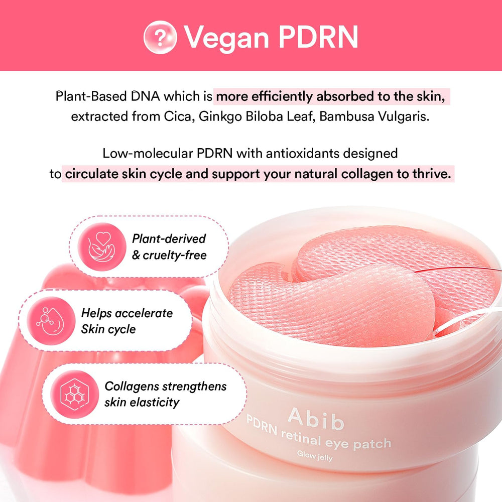 Abib PDRN Retinal Eye Patches with non-slip embossed hydrogel surface