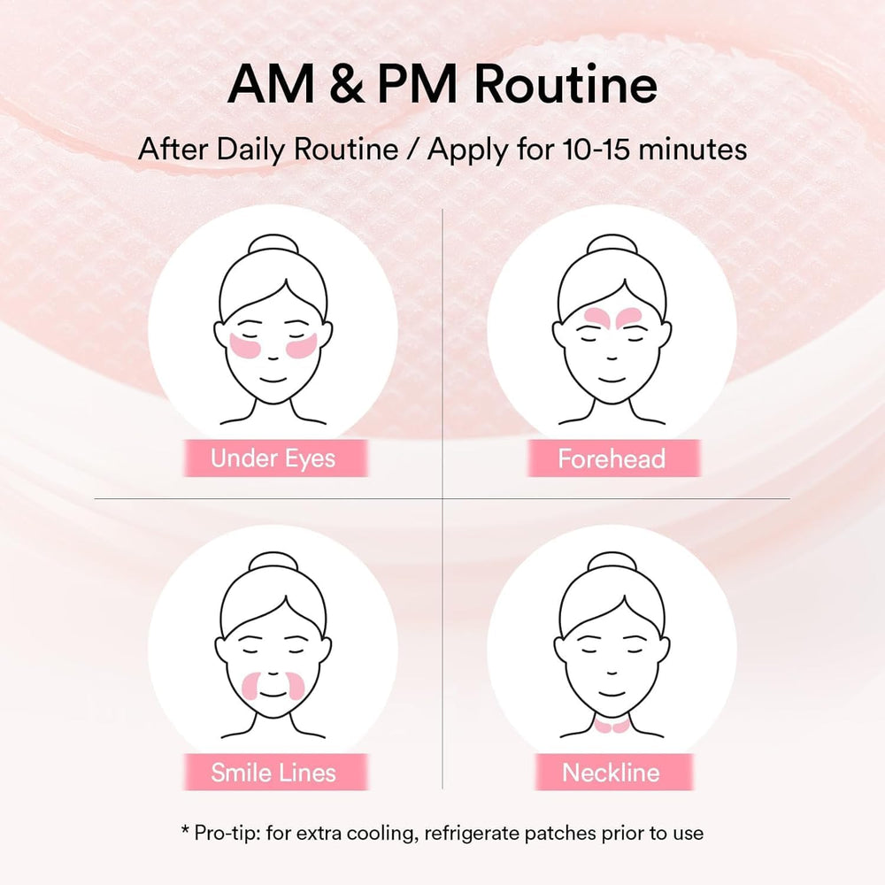 Abib PDRN Retinal Eye Patches used on forehead for multi-area care