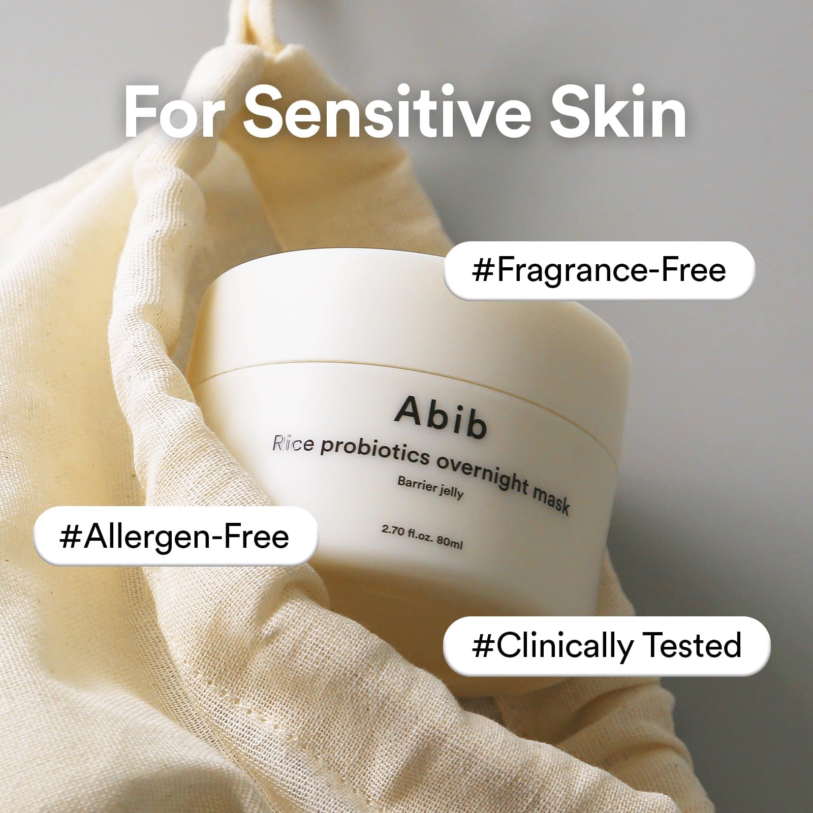 Abib night routine scene with the overnight mask in use