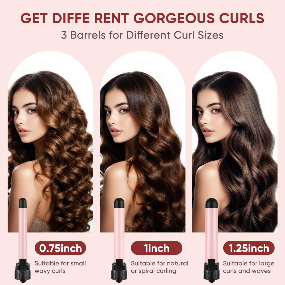 ABNER iron with automatic curl in action, effortless waves.