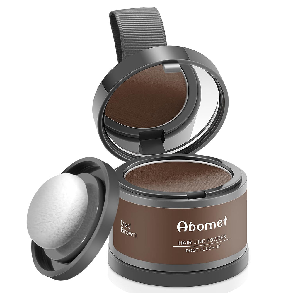 Abomet Root Touch Up Powder delivers instant gray coverage for a natural look.