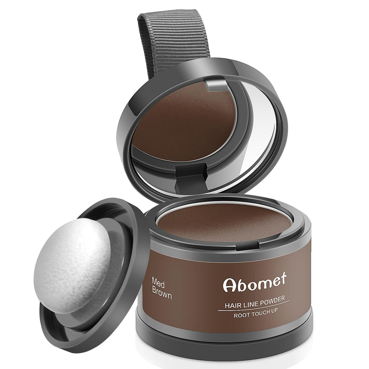Abomet Root Touch Up Powder delivers instant gray coverage for a natural look.