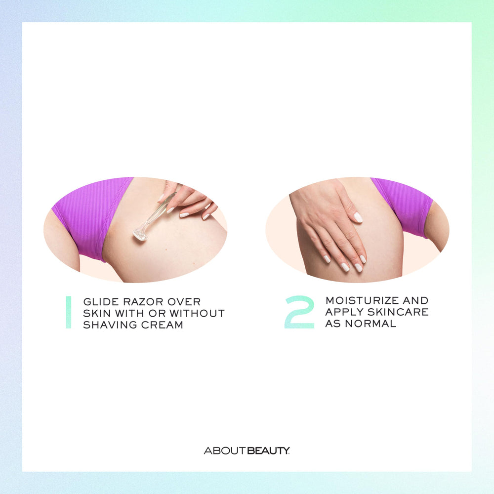 About Face aloe moisture pad helps minimize redness during shave.