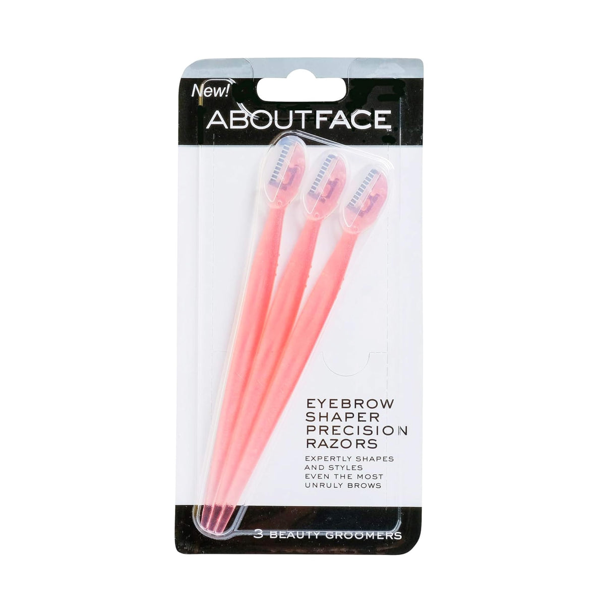 About Face facial razor 3ct pack for at-home exfoliation and fuzz removal