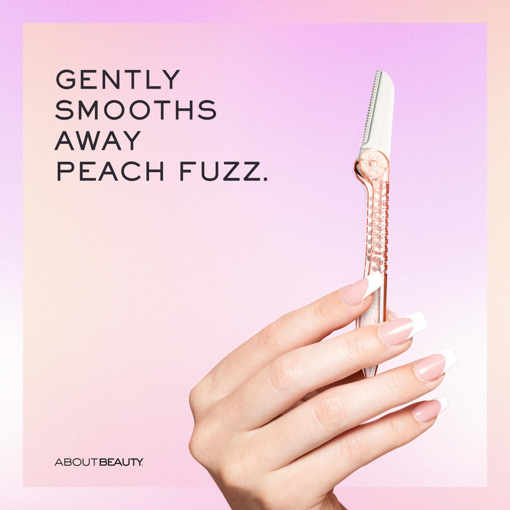 About Face Fold-n-Go Groomers exfoliating tool for smoother, brighter skin.