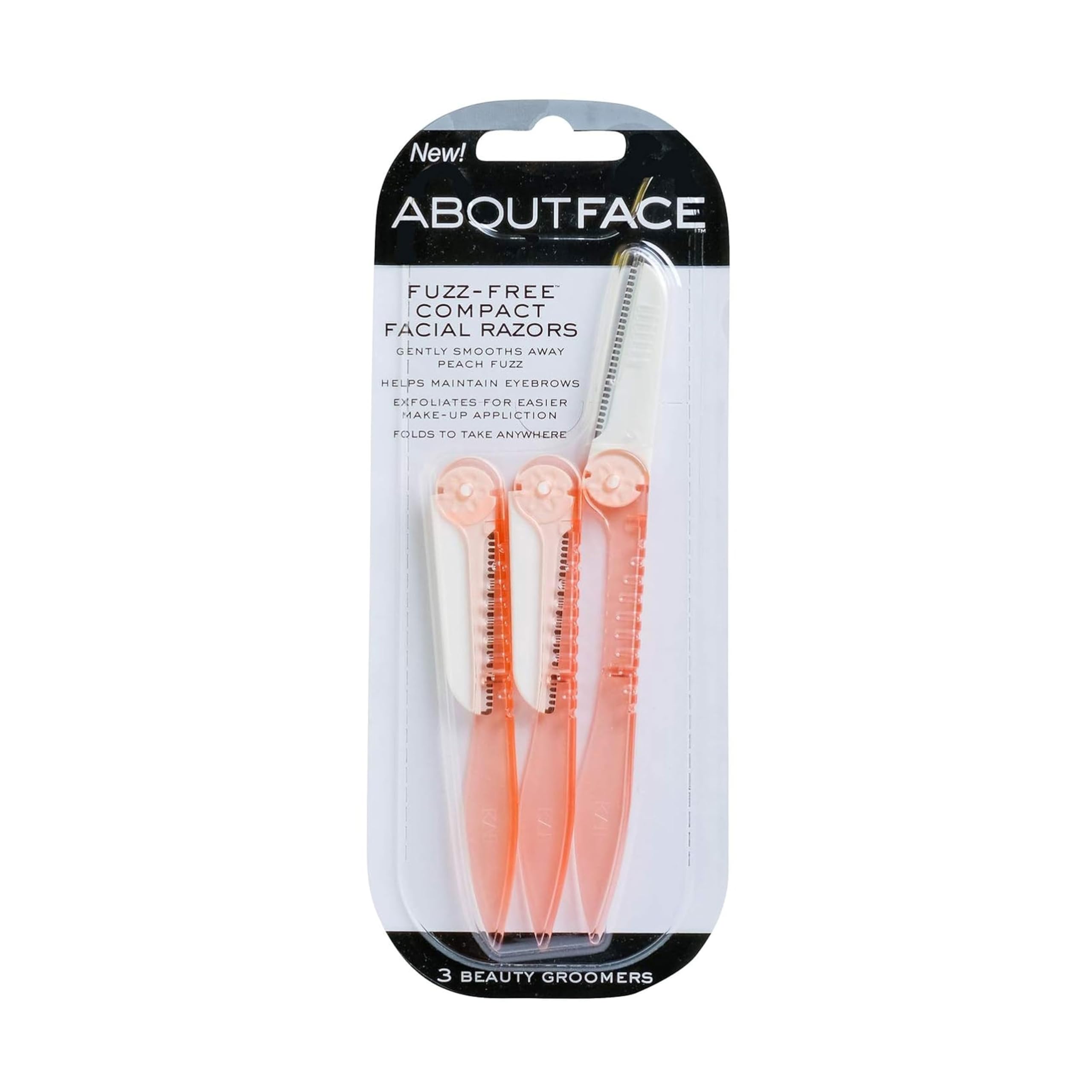About Face Fold-n-Go Groomers folded compact design for easy storage and travel.