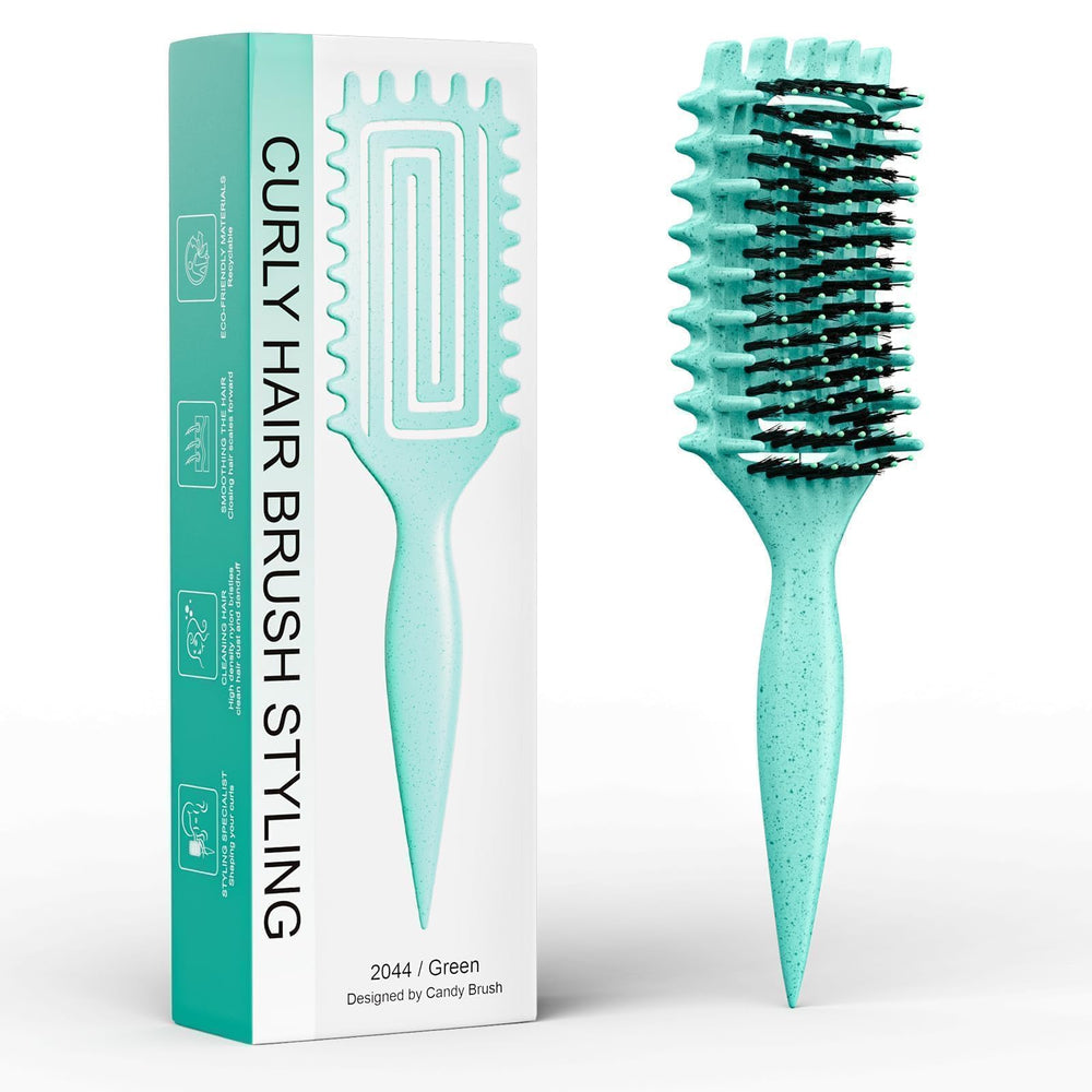 ABOYOY Curl Defining Brush front view with ergonomic handle for comfortable styling