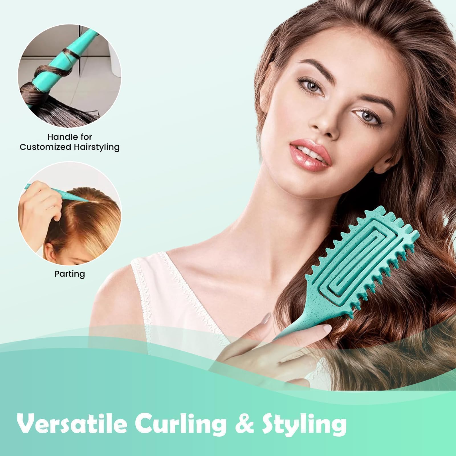 ABOYOY Curl Defining Brush open back for quick cleaning