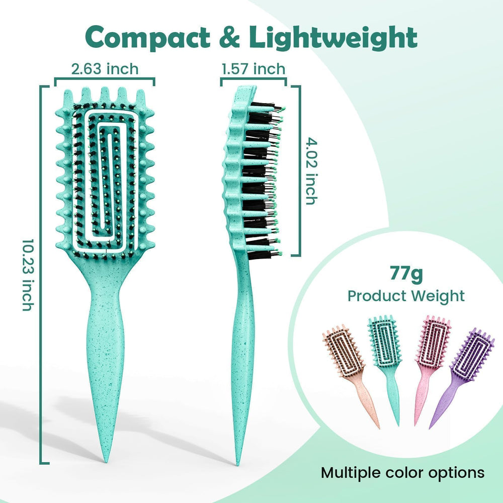 ABOYOY Curl Defining Brush hourglass handle offers secure grip