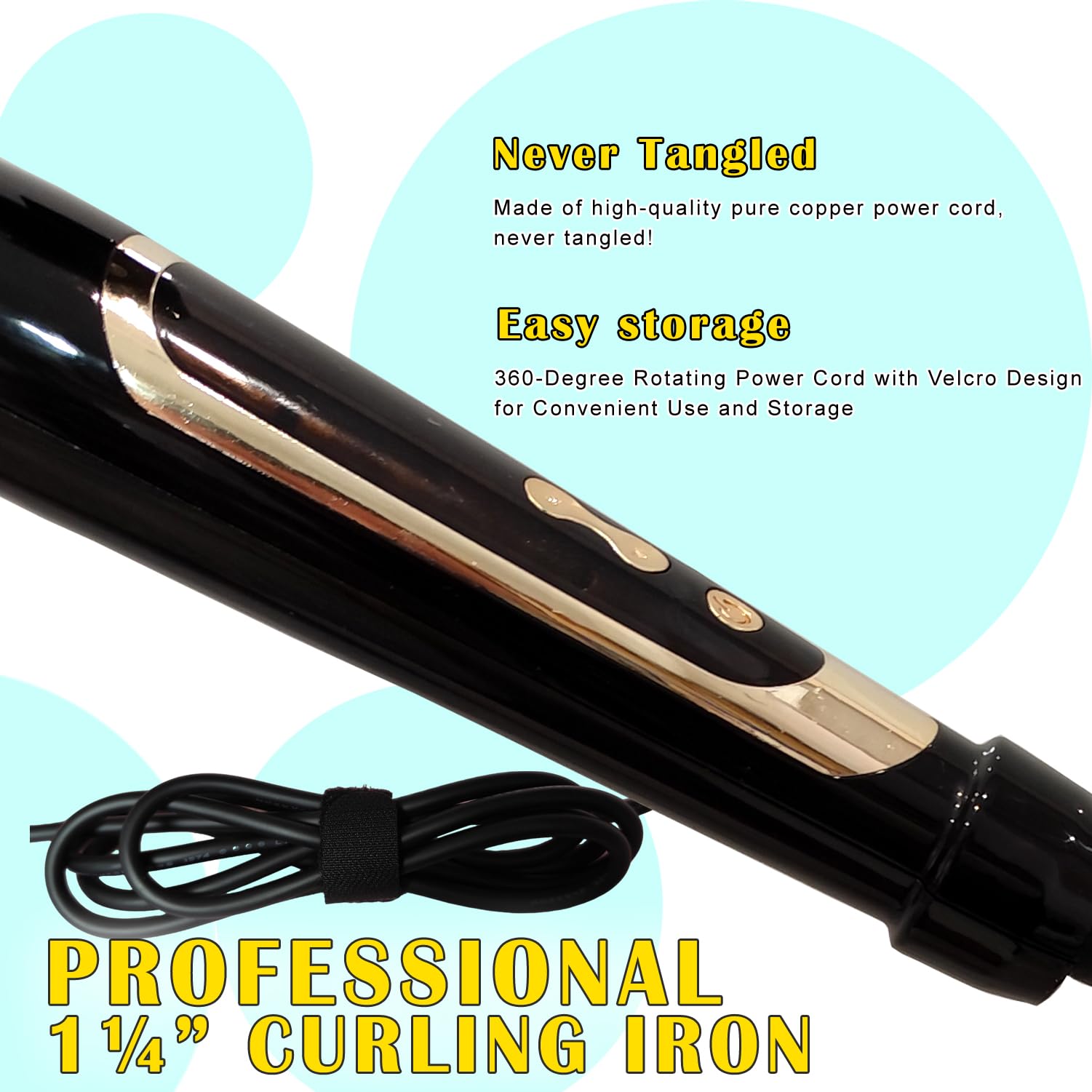 abp clamp design curling iron for secure curling to ends