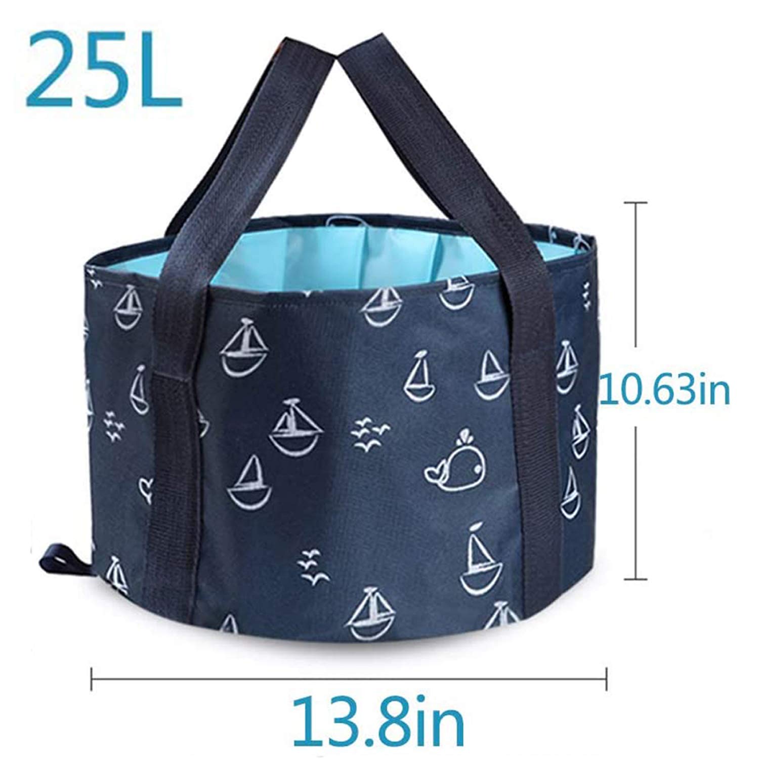 ABSOK collapsible foot bath extended for full 25L capacity.