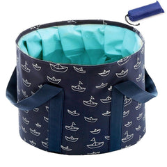 ABSOK collapsible foot bath folded for compact travel storage.