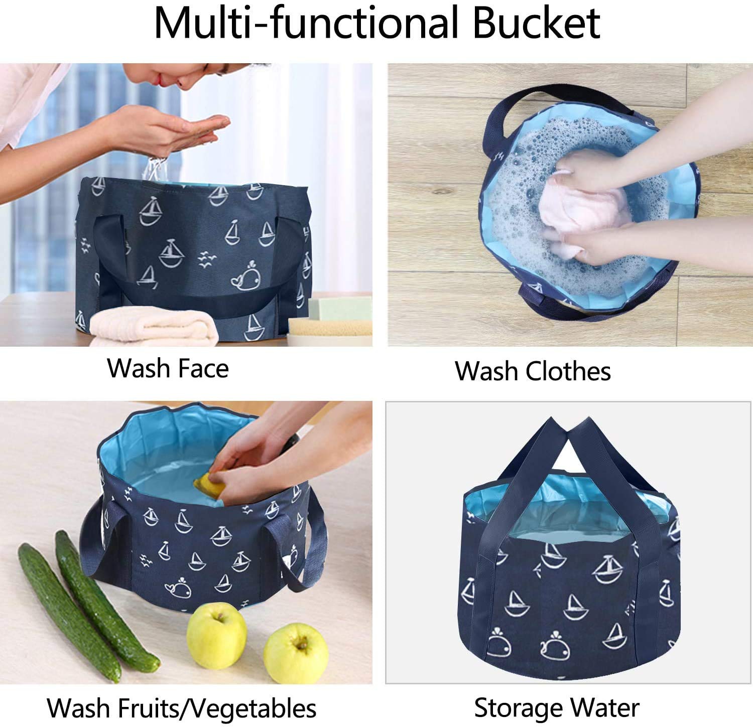 ABSOK foot spa basin in use during camping or travel.