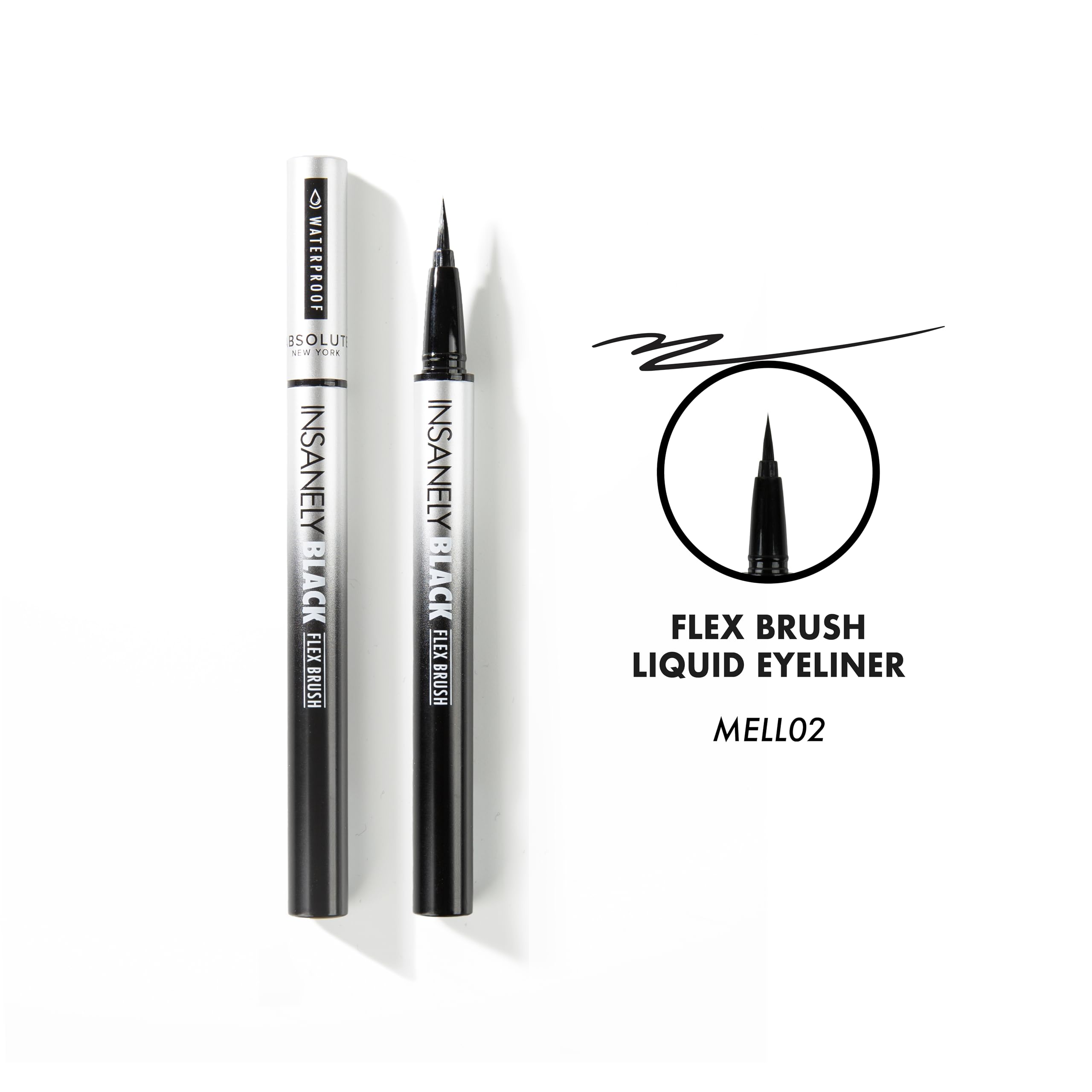 Absolute New York ultra pigmented black shade for bold definition.