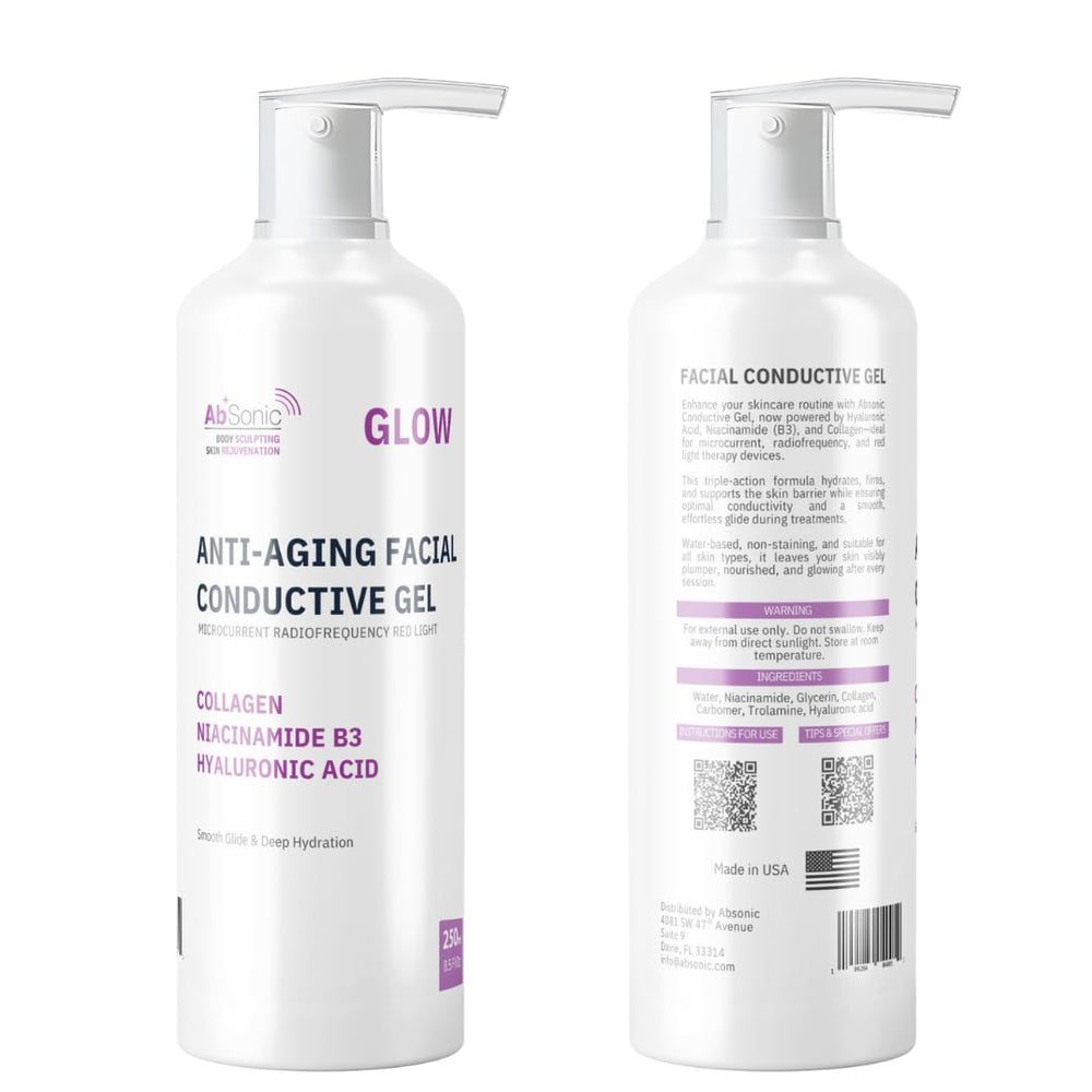 Absonic Glow: formato 250 ml con tapa práctica para higiene.
