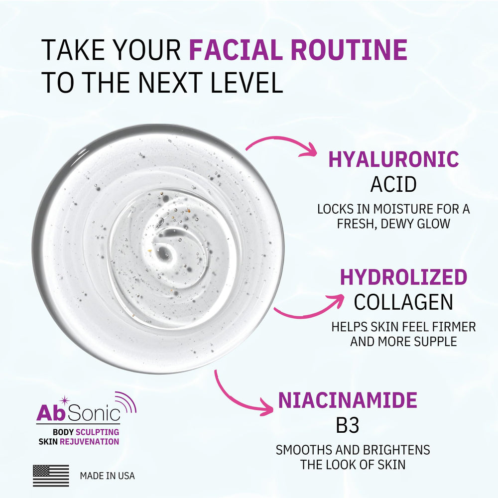 Absonic Glow: gel deslizante, aplicación cómoda y uniforme.