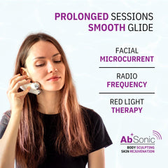 Absonic Glow: ingredientes premium de ácido hialurónico, colágeno y niacinamida.