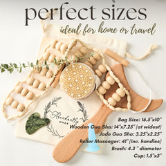 Abundantly Made 7-piece kit body gua sha targets neck and torso with soothing strokes