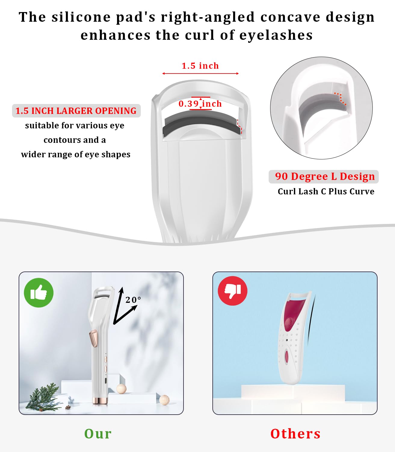 Acavado 24-hour curl demonstration shows long-lasting lift.
