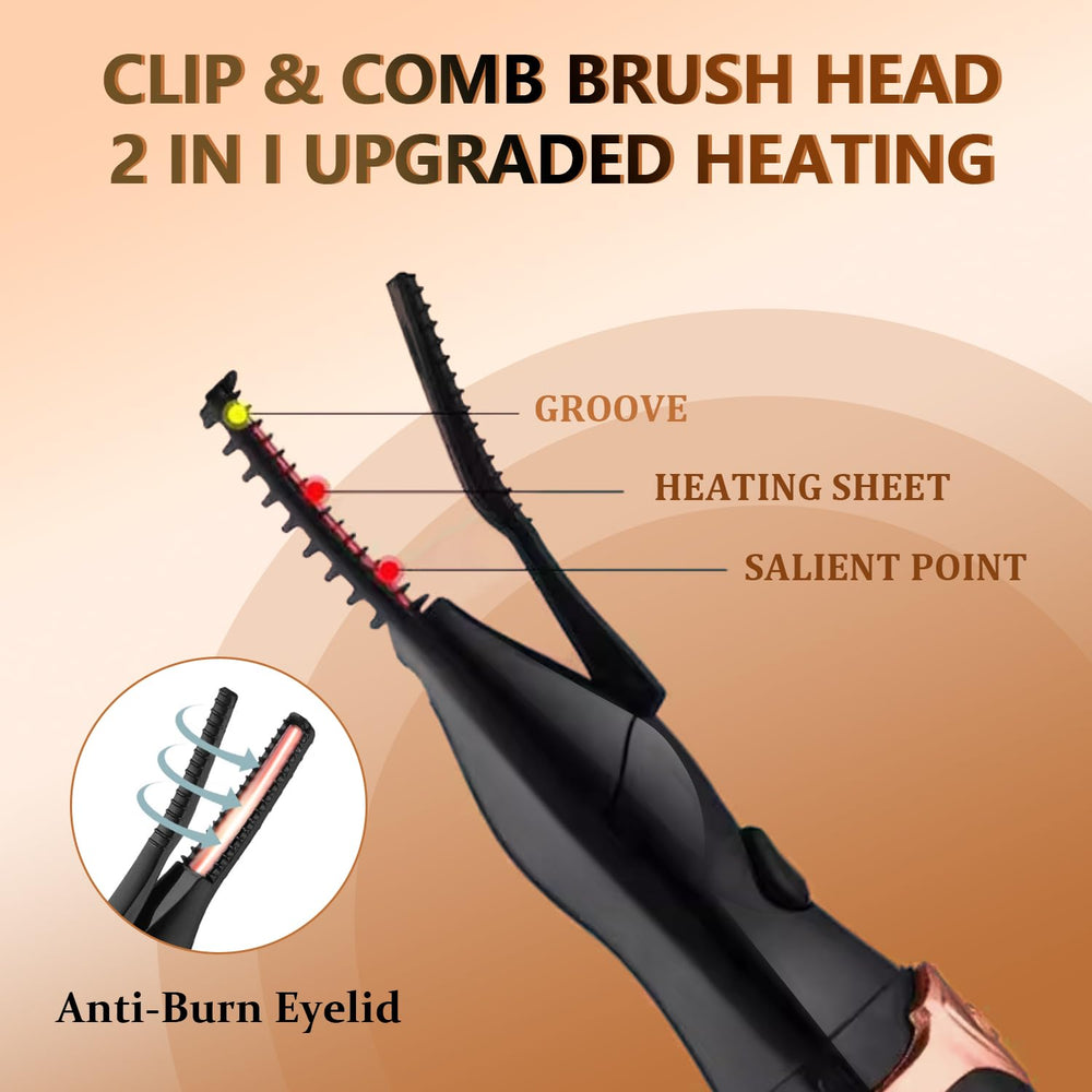 Acavado arc comb head aligns lashes precisely during curling