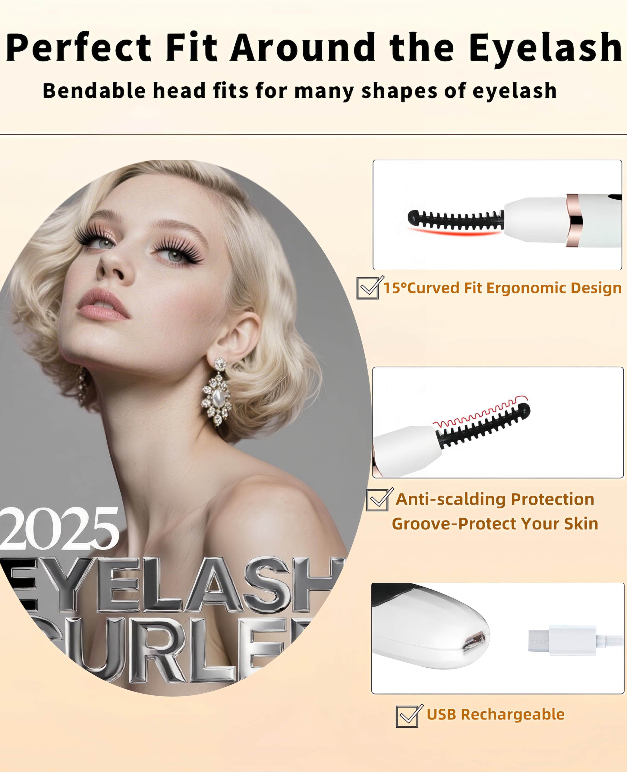 Acavado curler with three temperature settings for customizable results.