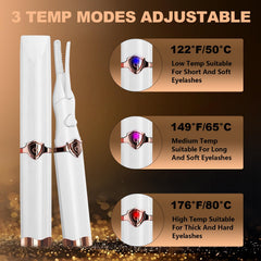 Acavado three-temperature modes for customizable lash styling.