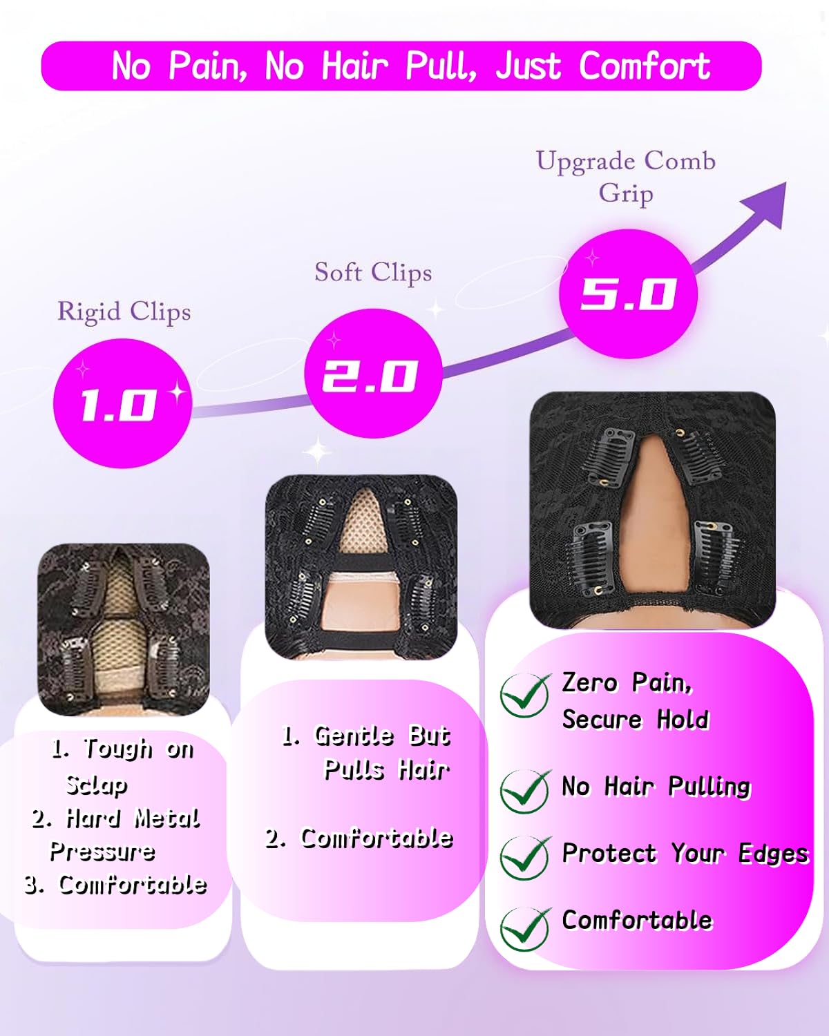 Acbhoa ready-to-wear V-Part Wig for quick, beginner-friendly styling.