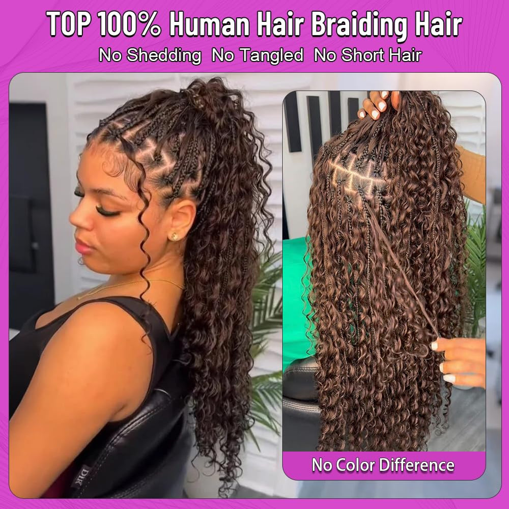 Acbhoa virgin human braiding hair, soft texture for seamless blending.