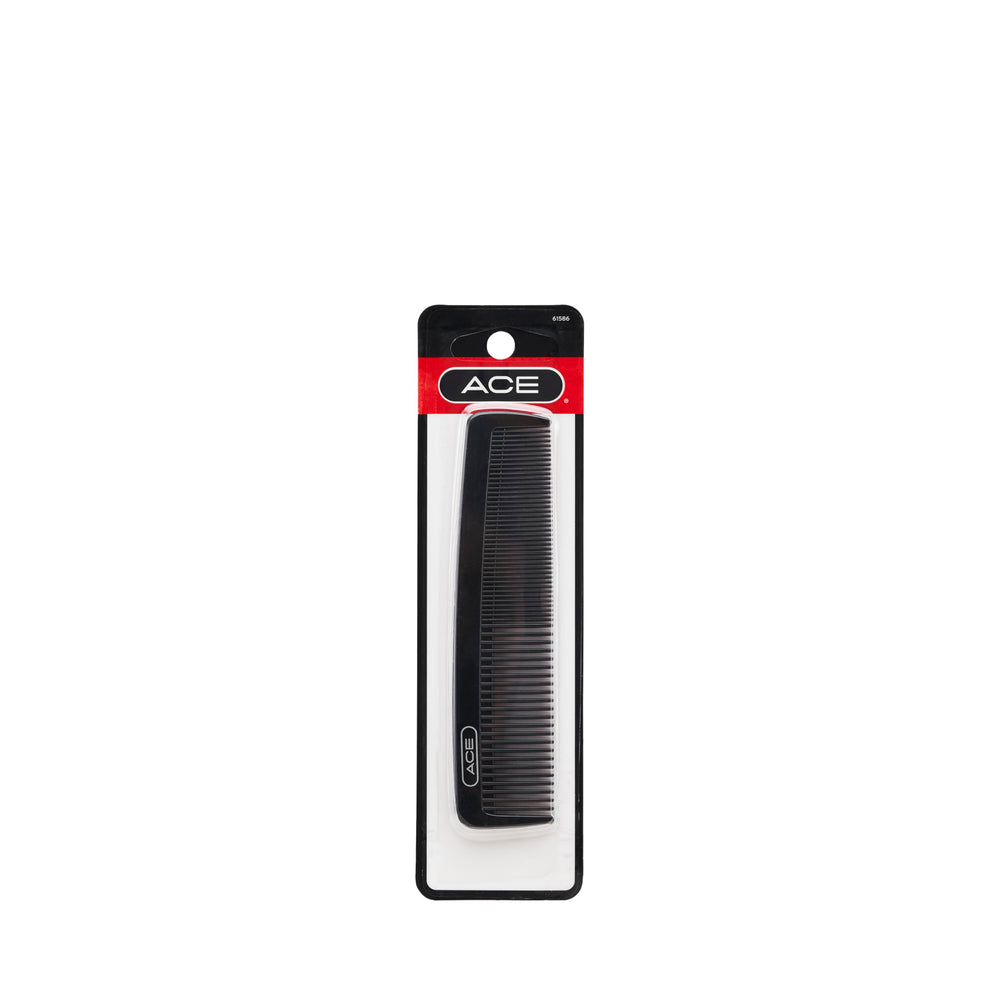 Ace Pocket Comb 5-inch black for on-the-go styling and precise detangling