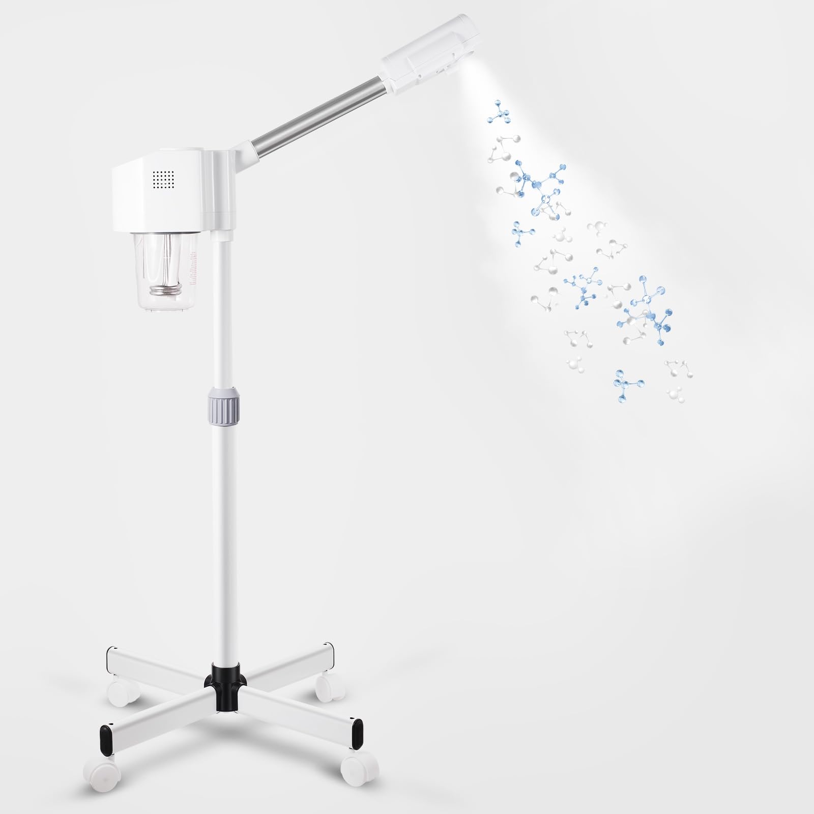 AceFox professional facial steamer on a stand for convenient at-home spa sessions.