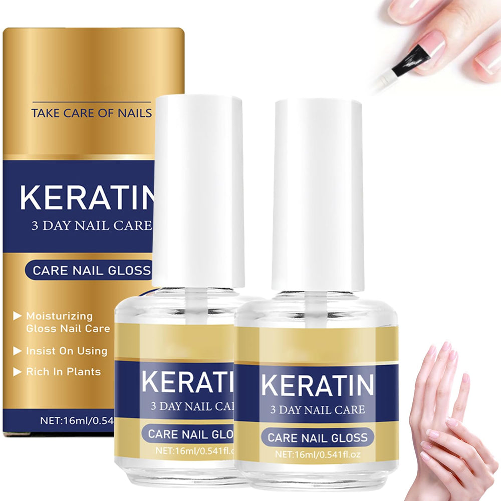 Aceite de cuidado de uñas con queratina: uñas brillantes y fortalecidas.