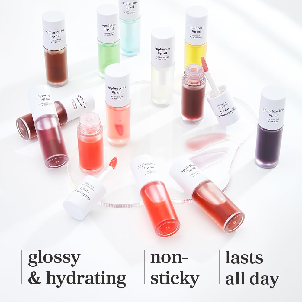 NOONI Aceite labial Appleseed set efecto plumper, labios más voluminosos de forma natural