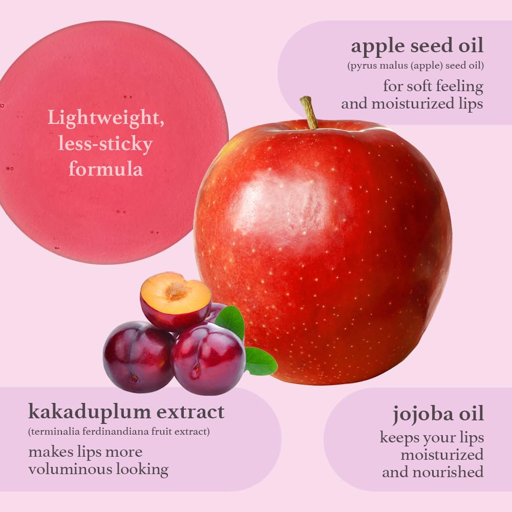 NOONI Aceite labial Appleseed set muestra tono, variedad de color en cada tono