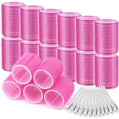 Acejoz large self-grip rollers for long hair, creating voluminous curls.