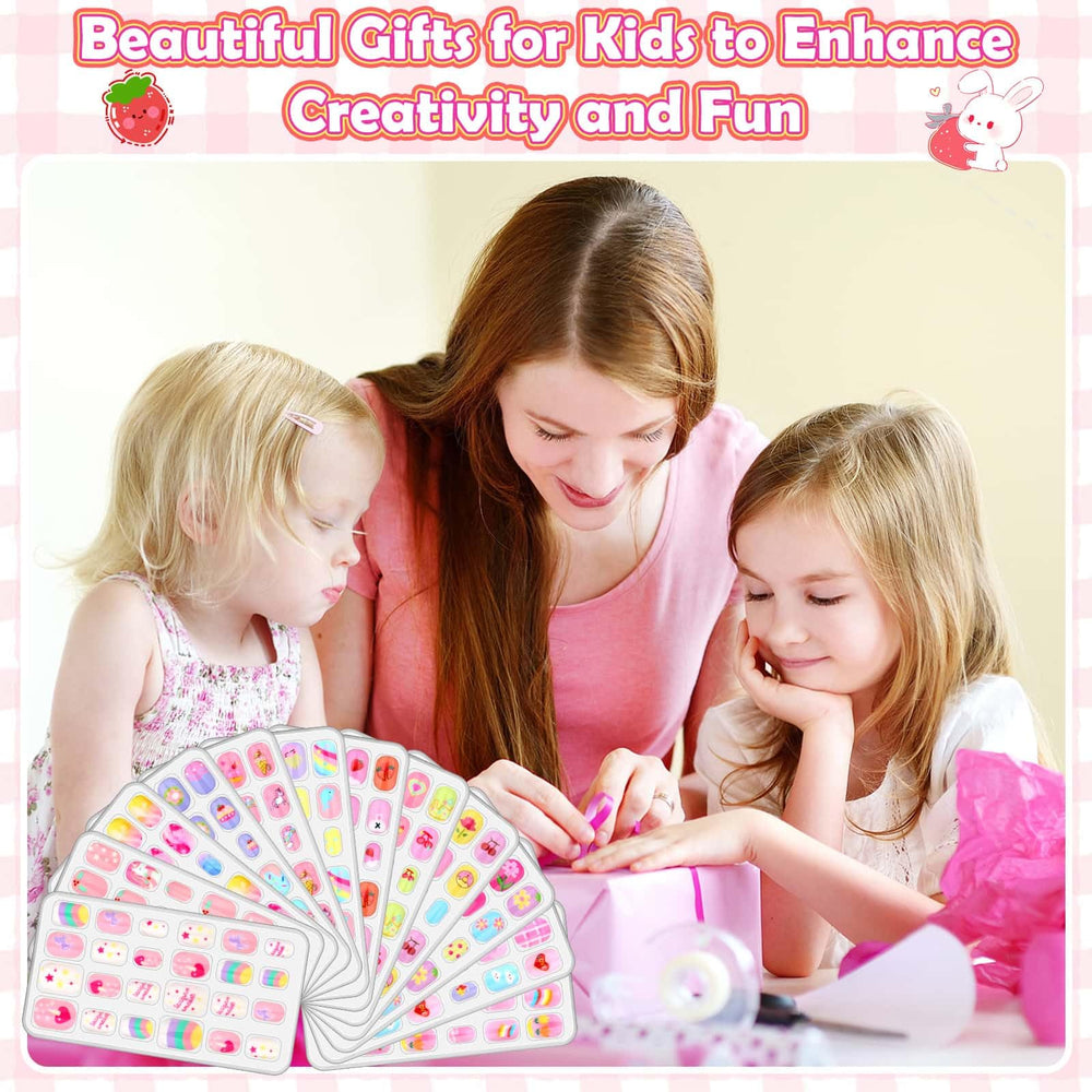 Acejoz caja regalo de uñas postizas para niñas, regalo perfecto.