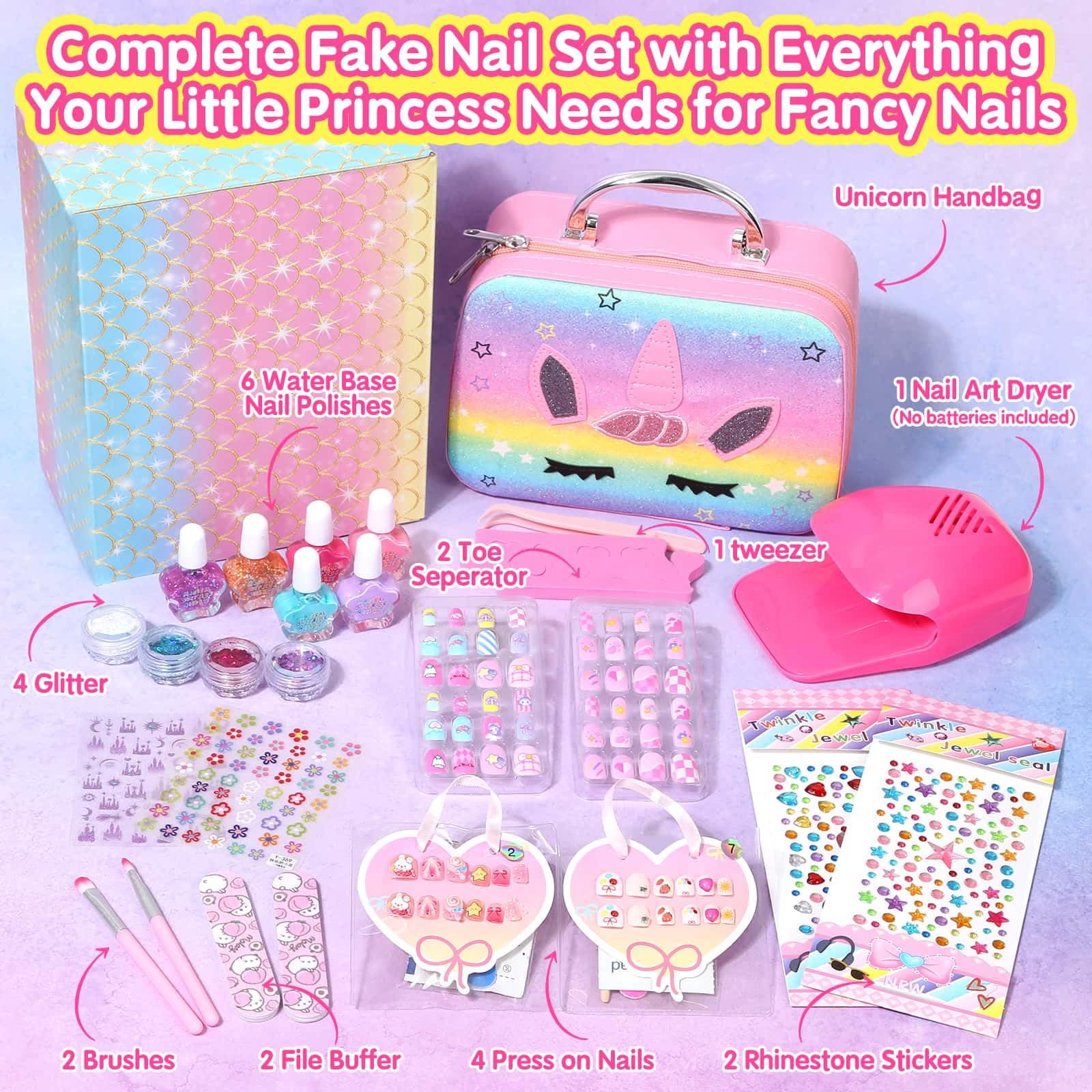 Acejoz caja unicornio organizadora para accesorios de uñas.