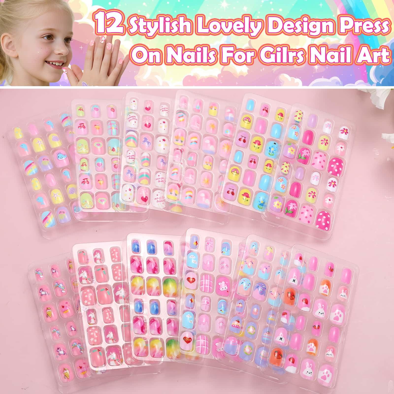 Acejoz diseños de uñas para niñas, 12 patrones brillantes para variar looks cada día.