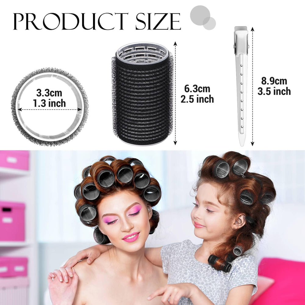 Acejoz blue rollers with 33mm inner diameter for versatile medium curls at home.