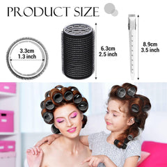 Acejoz blue rollers with 33mm inner diameter for versatile medium curls at home.