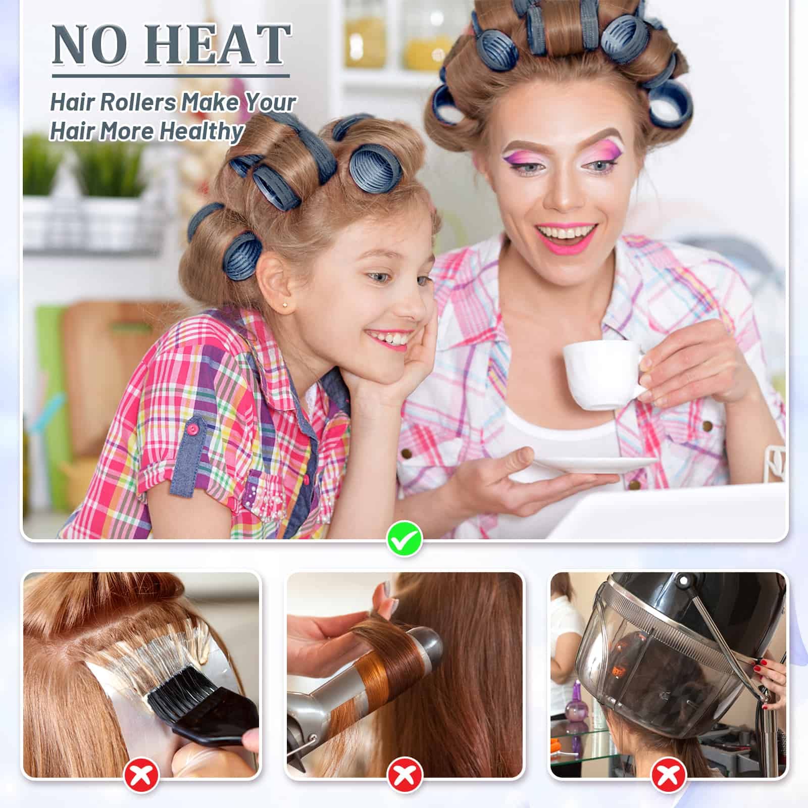 Acejoz drying process with rollers to set curls