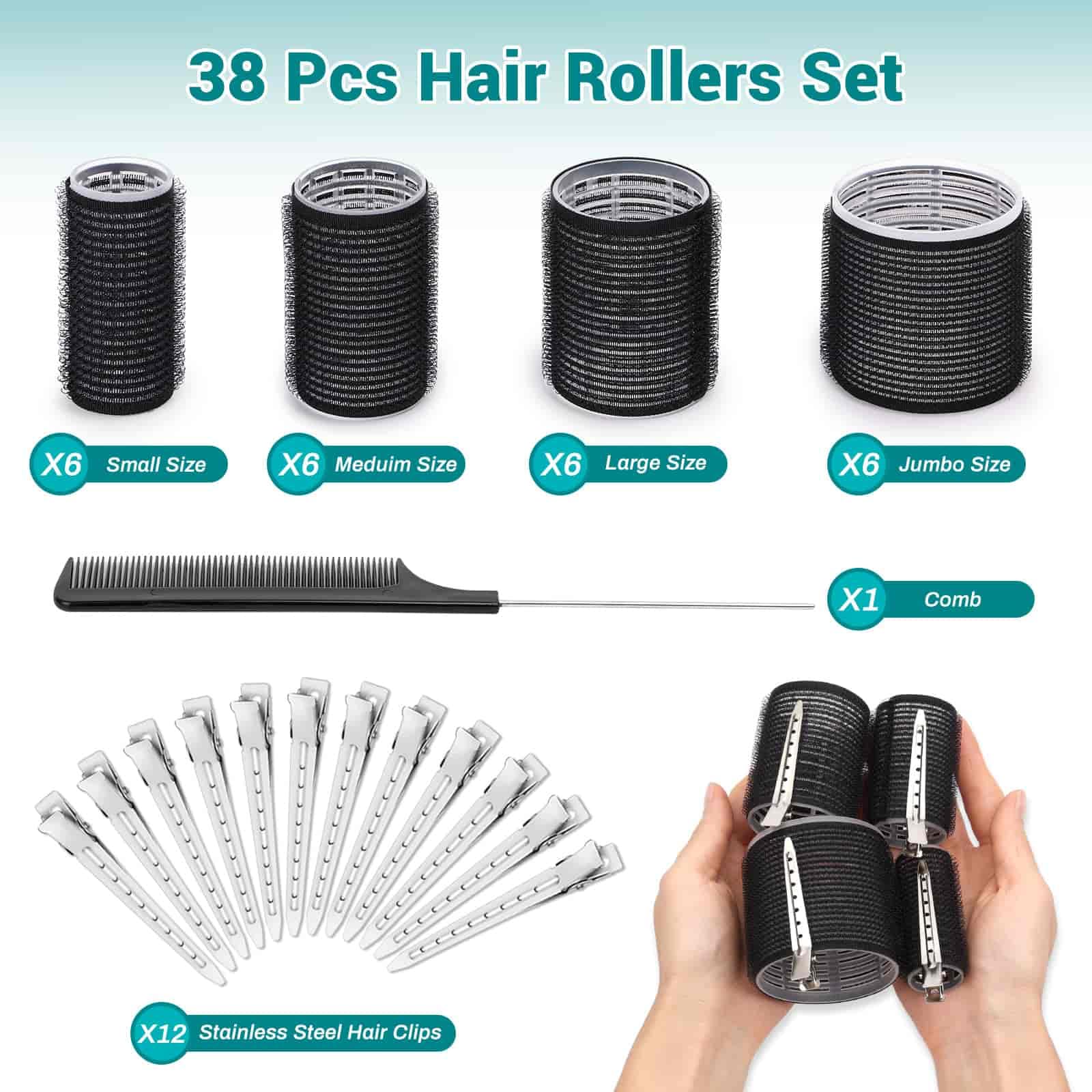Acejoz self-grip clips keep curls secure and easy to remove