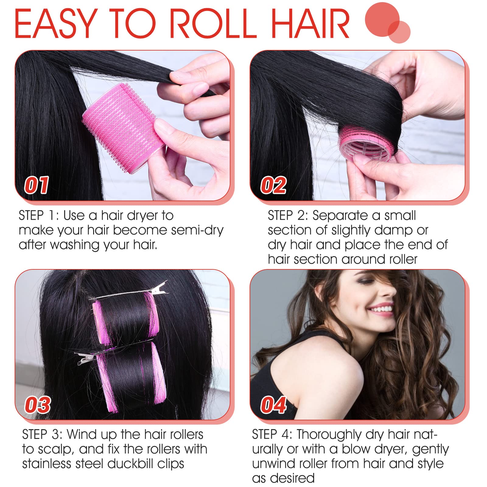 Acejoz rose red color option enables versatile, stylish curling looks.