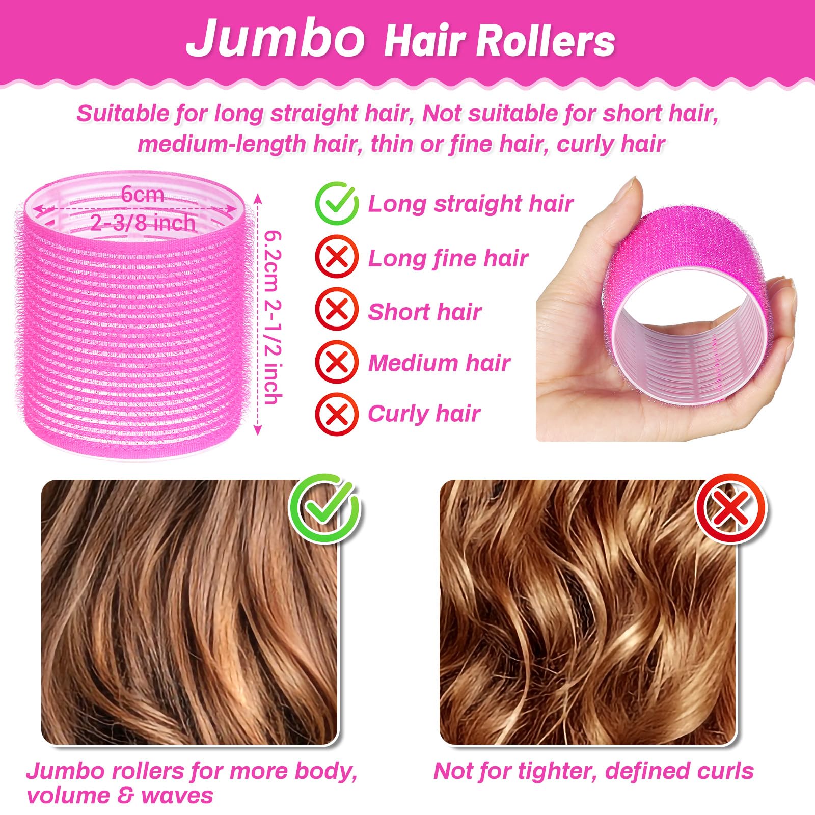 Acejoz self-hold rose-red roller provides easy, secure placement.