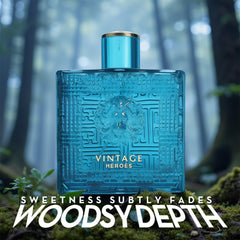 A CENTER Vintage Hero bottle side, sleek design for office and evening use.