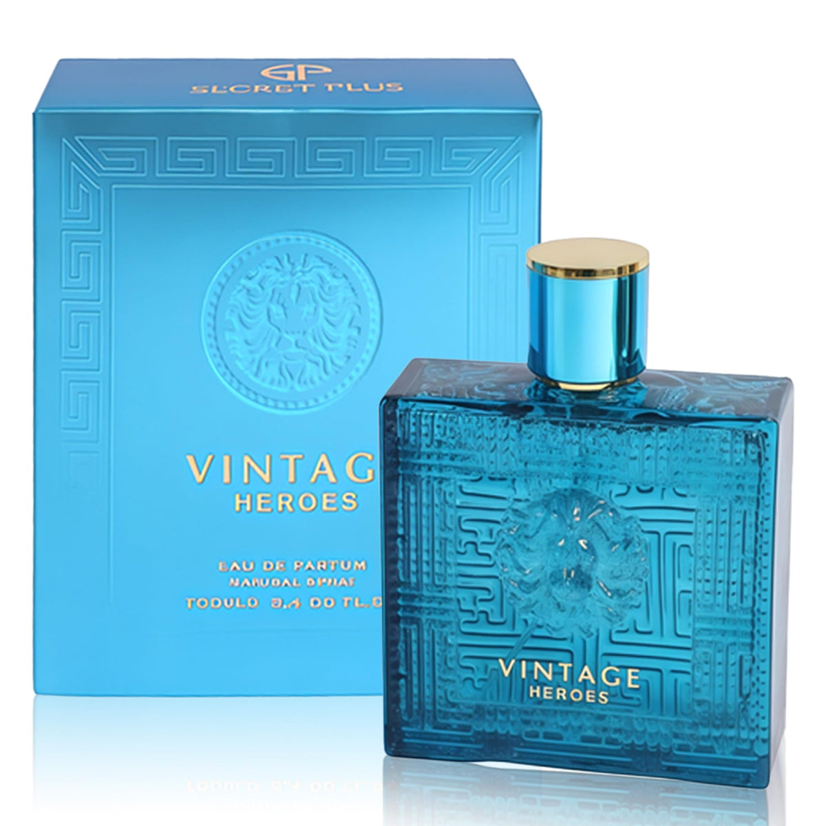 A CENTER Vintage Hero masculine scent bottle front, ideal for daily wear.