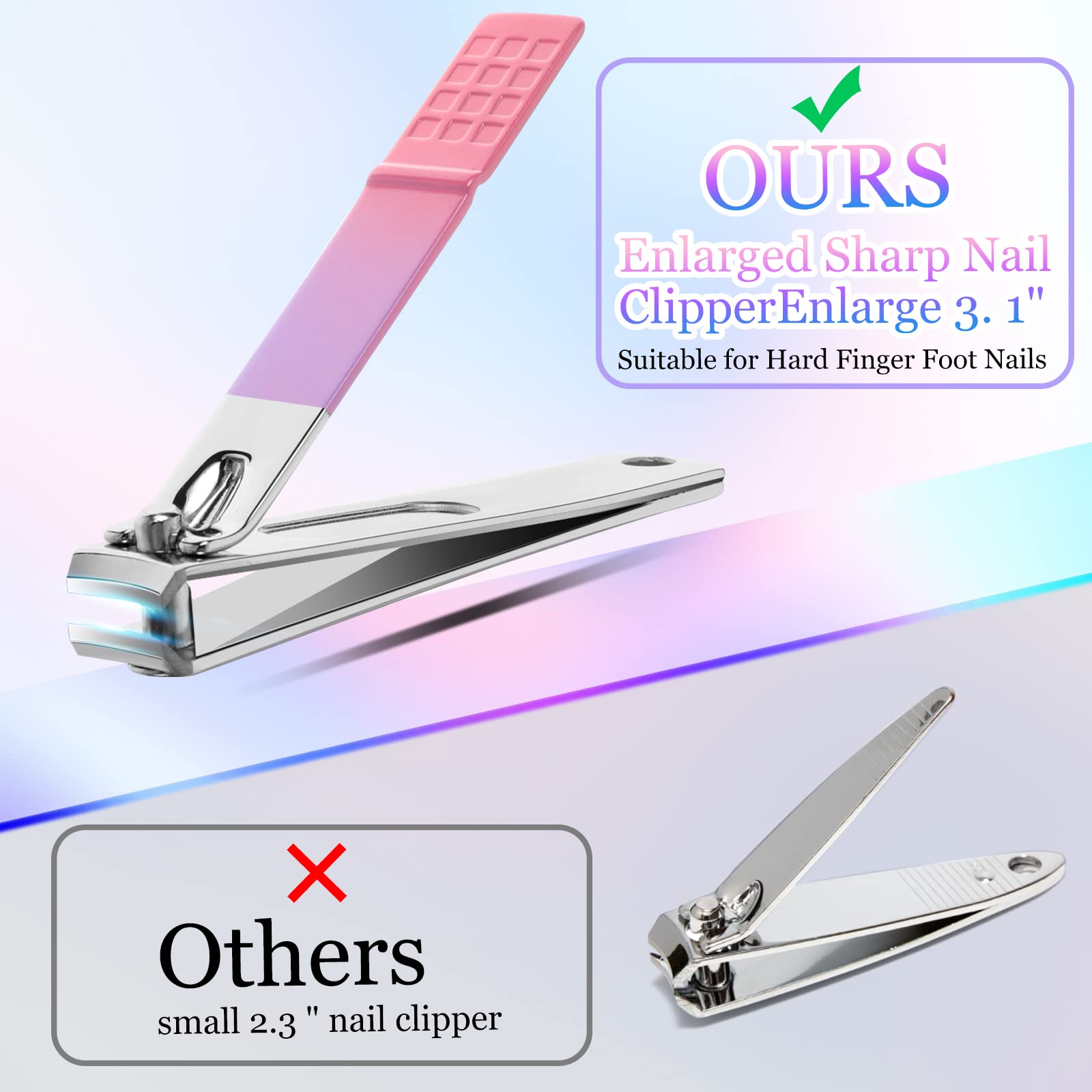 Aceoce professional manicure and pedicure kit suitable for home use and travel.