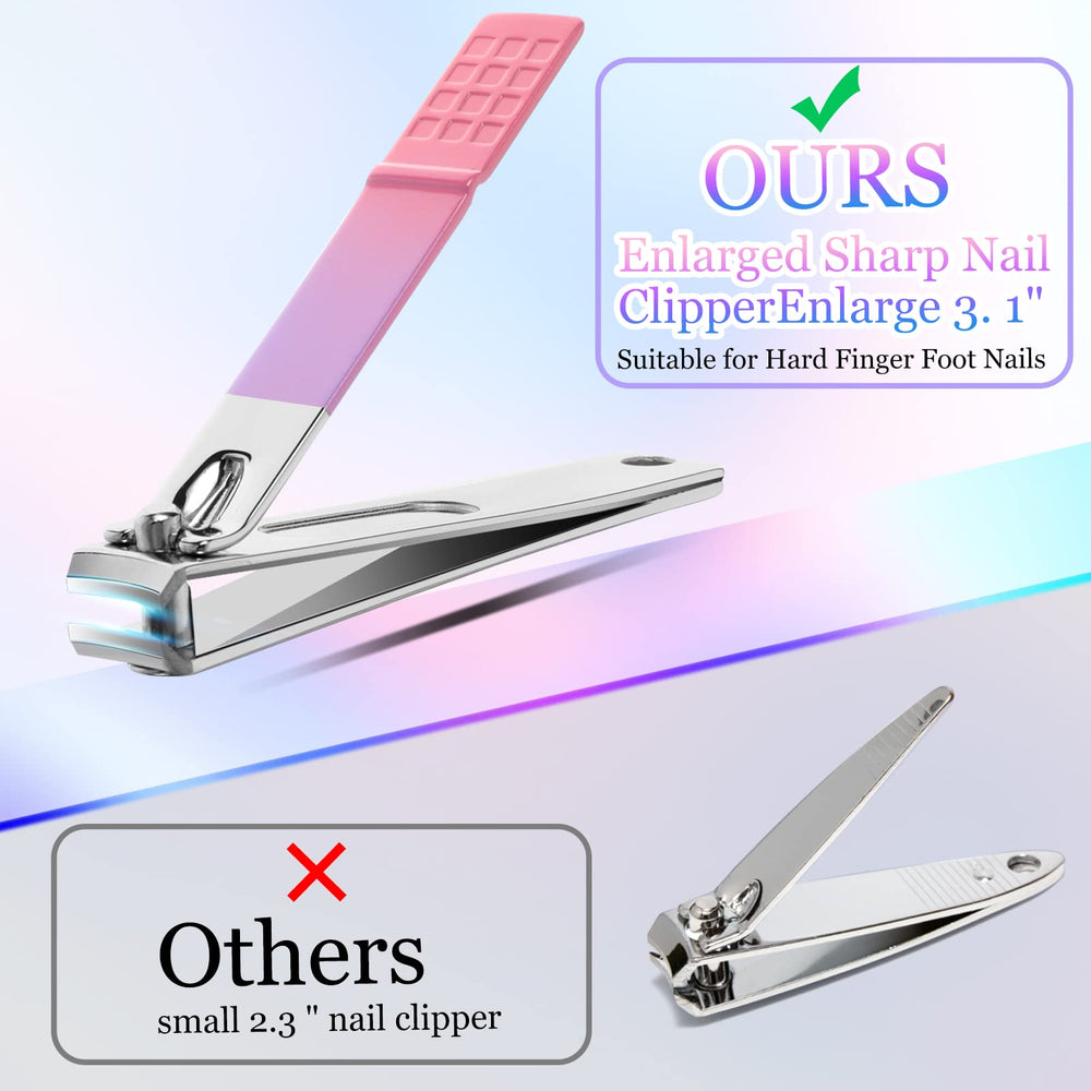 Aceoce professional manicure and pedicure kit suitable for home use and travel.