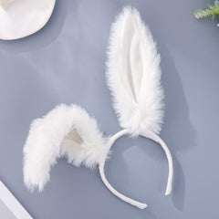 Aceorna orejas de conejo blancas para cosplay y carnavales, look festivo