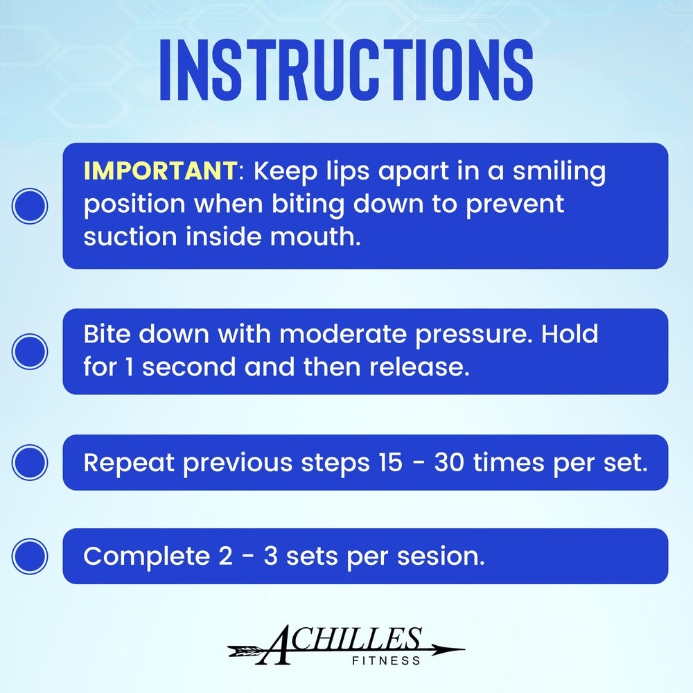 Objetivo de alineación suave de la mandíbula con Achilles Fitness.